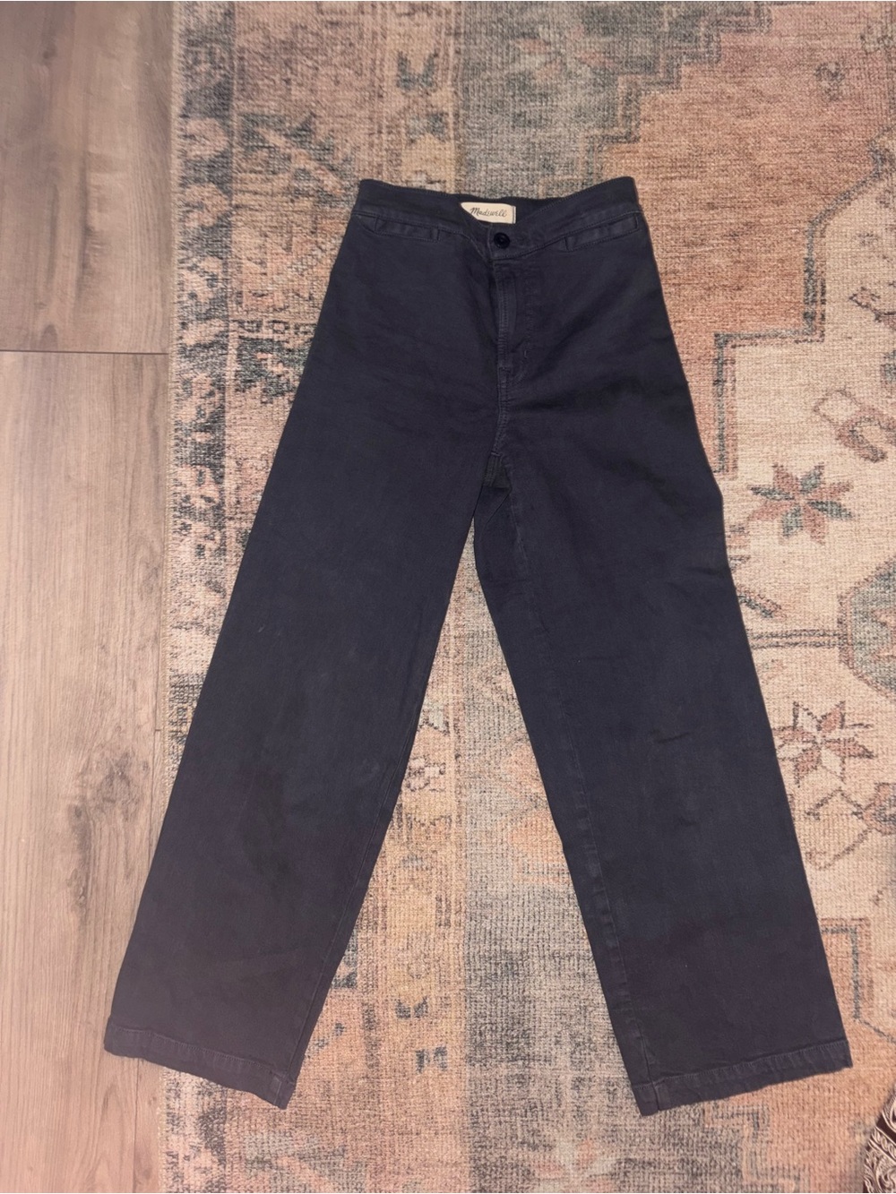 Madewell Wide Leg Dark Gray Emmett Pants